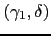 $ (\gamma _{1},\delta )$